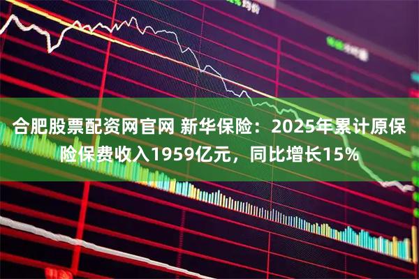合肥股票配资网官网 新华保险：2025年累计原保险保费收入1959亿元，同比增长15%